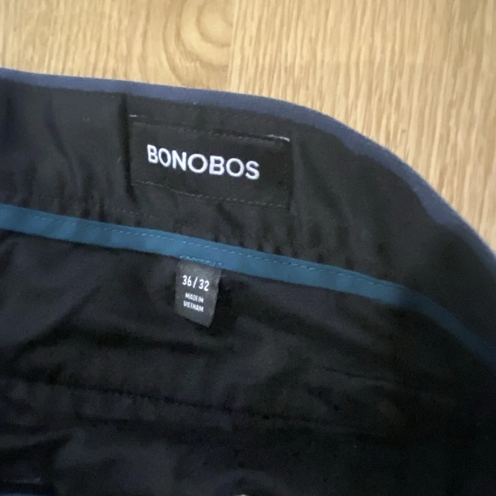 Bonobos‎ Golf Monday Pants Men's Size 36 Slim Navy With Dark Blue Pinstripes
